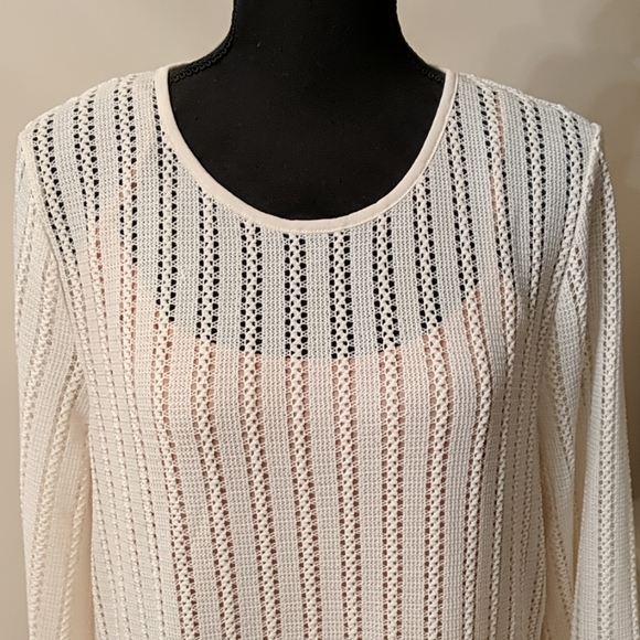 🔥MICHAEL KORS Boho Bell-Sleeve Shift Bone Dress - Picture 3 of 7